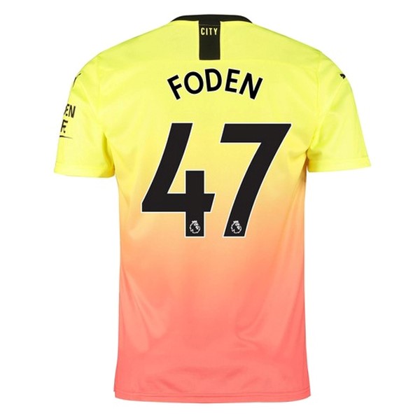 Camiseta Manchester City NO.47 Foden 3ª 2019/20 Naranja